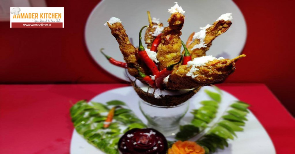 Crispy coconut fried prawns