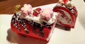 Red Velvet Swiss Roll Cake