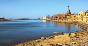 Dwarka the city submerged in water